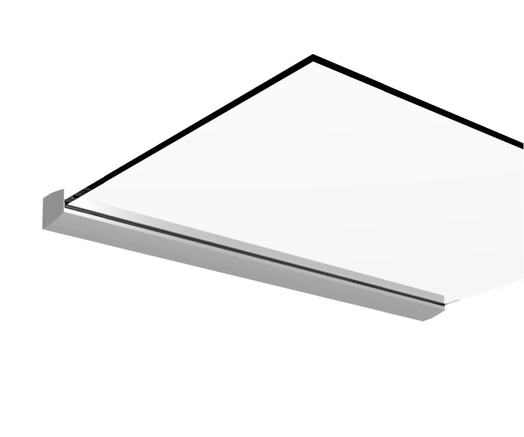 Aluminiowa daszka szklana profil FIX +1.5°