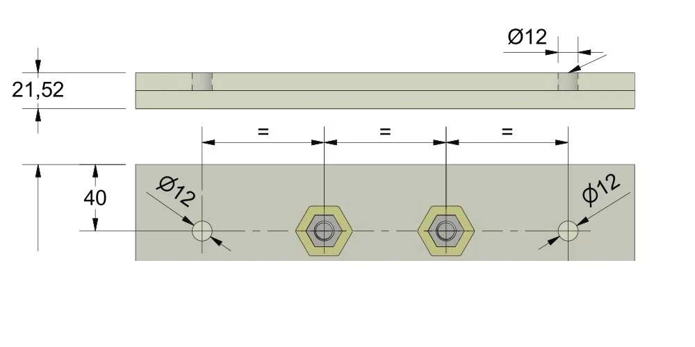 Aluminiowa daszka szklana profil FIX +1.5° - Image 3