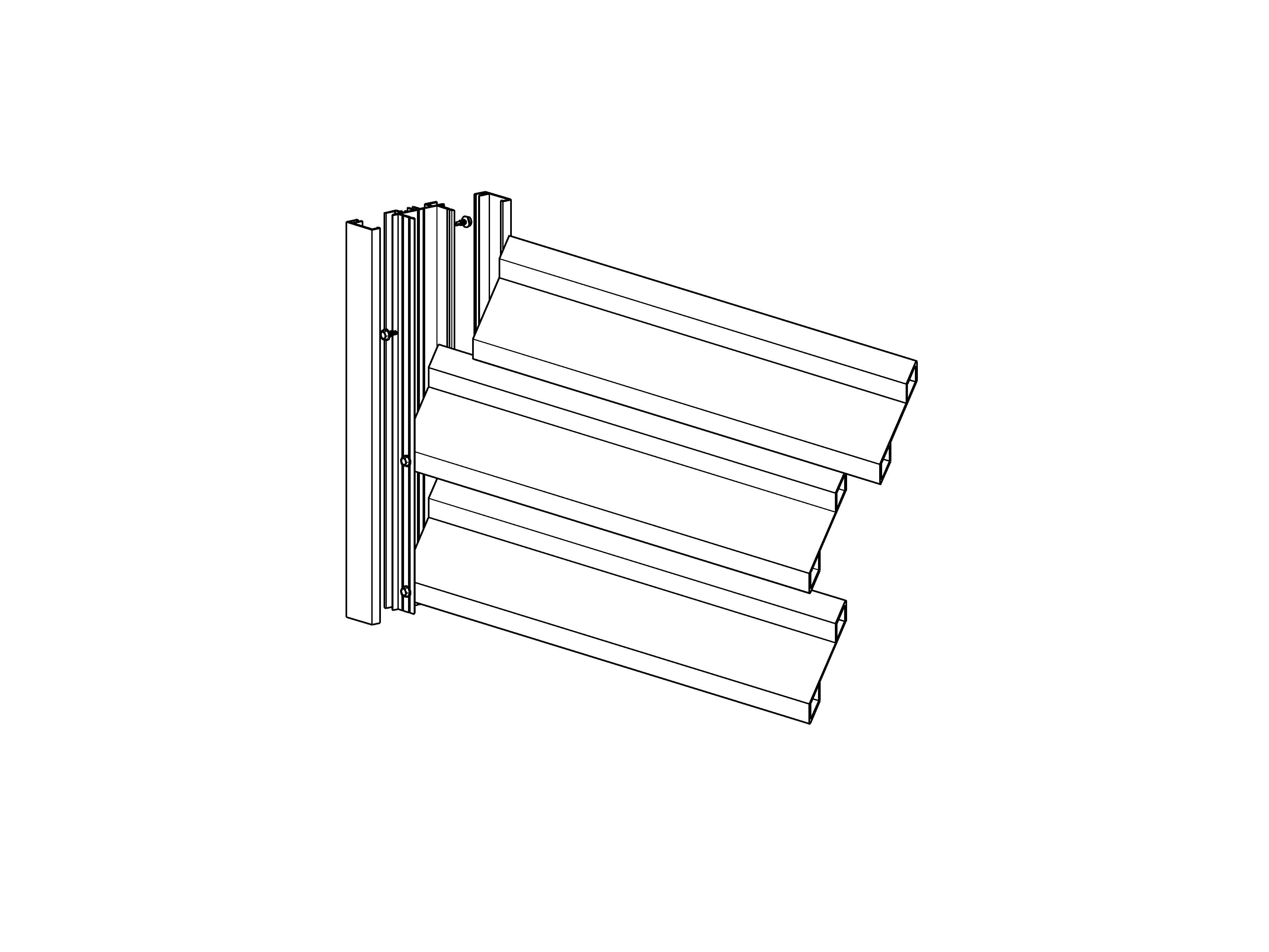 Aluminiowy adapter 66x40-1700mm do żaluzji do 46mm R7016 - Image 2