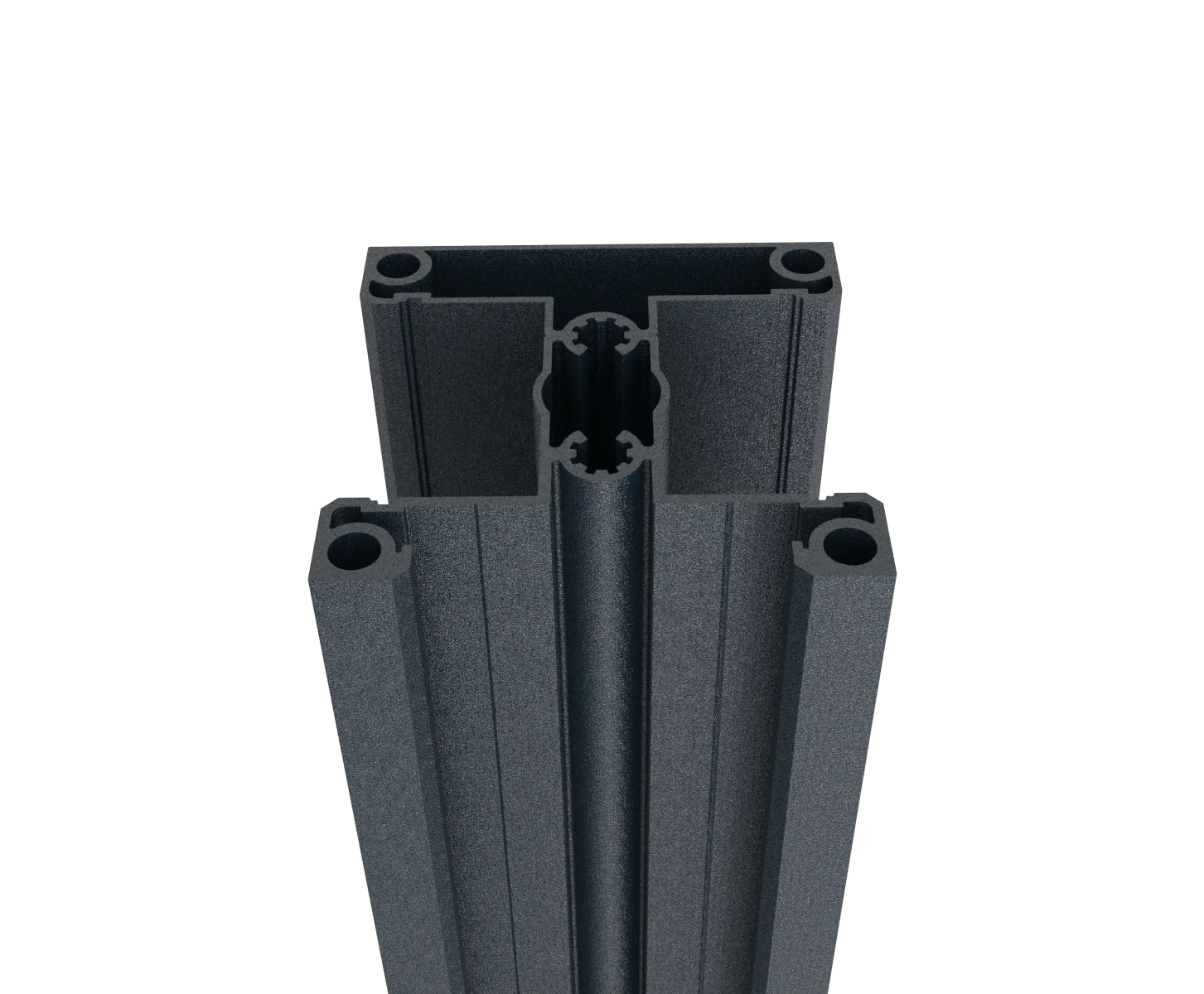 Aluminiowy słupek ogrodzeniowy 70x70 mm – 1,85 m – Antracyt RAL 7016 – do wypełnień o szerokości 40 mm
