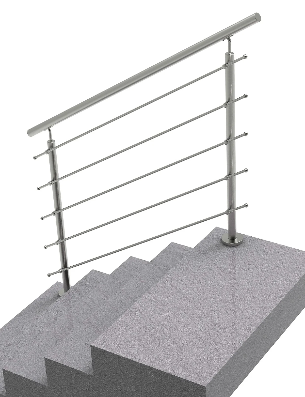 Balustrada nierdzewna AISI304, D42,4/5xd12/H1000/L