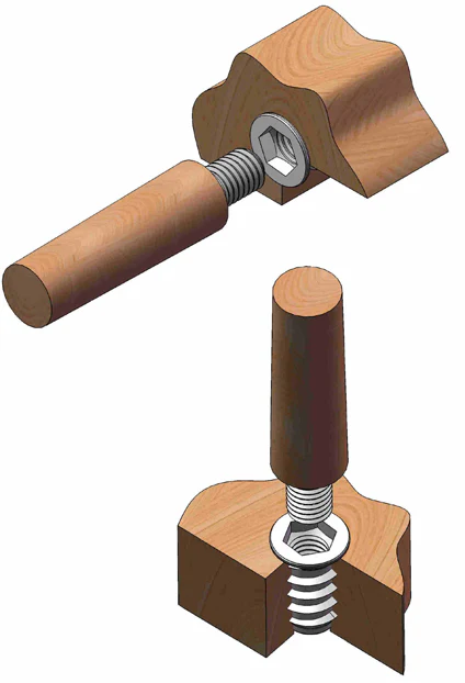Dwugwint do drewna M10x20mm -Zn - Image 2
