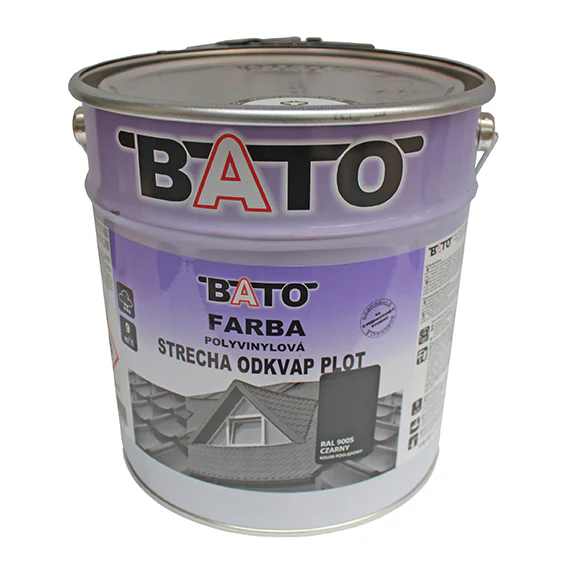 Farba poliwinylowa, czarna RAL9005 satin 6,3kg(5L)