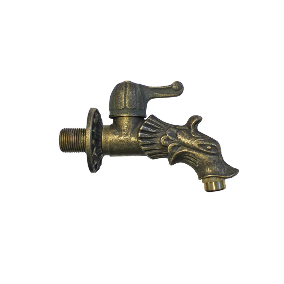 Kran ozdobny na zlewy ogrodowe - smok Brass, 1/2"