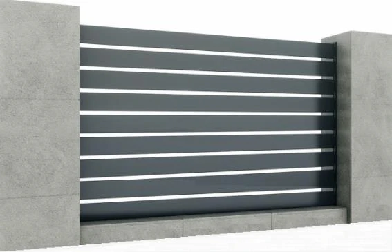 Ogrodzenie aluminiowe z listwą 20x120, 1,7x2m