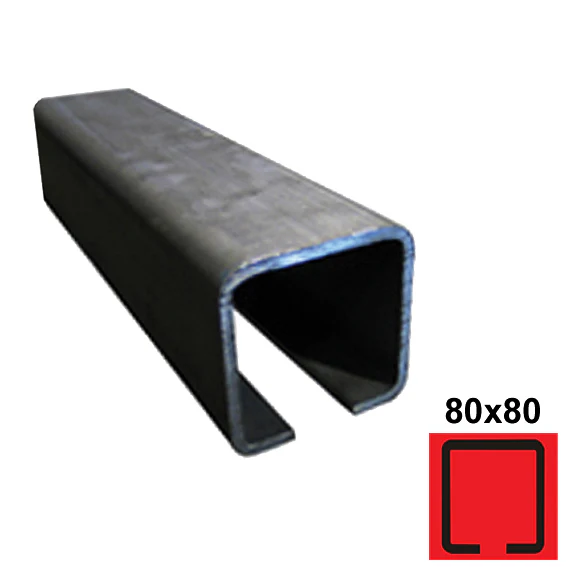 Profil do bramy przesuwnej Fe, 80x80x5mm, L6m - Image 2