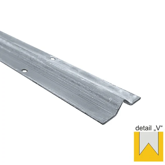 Prowadnica spodnia - V - INOX, L6000mm
