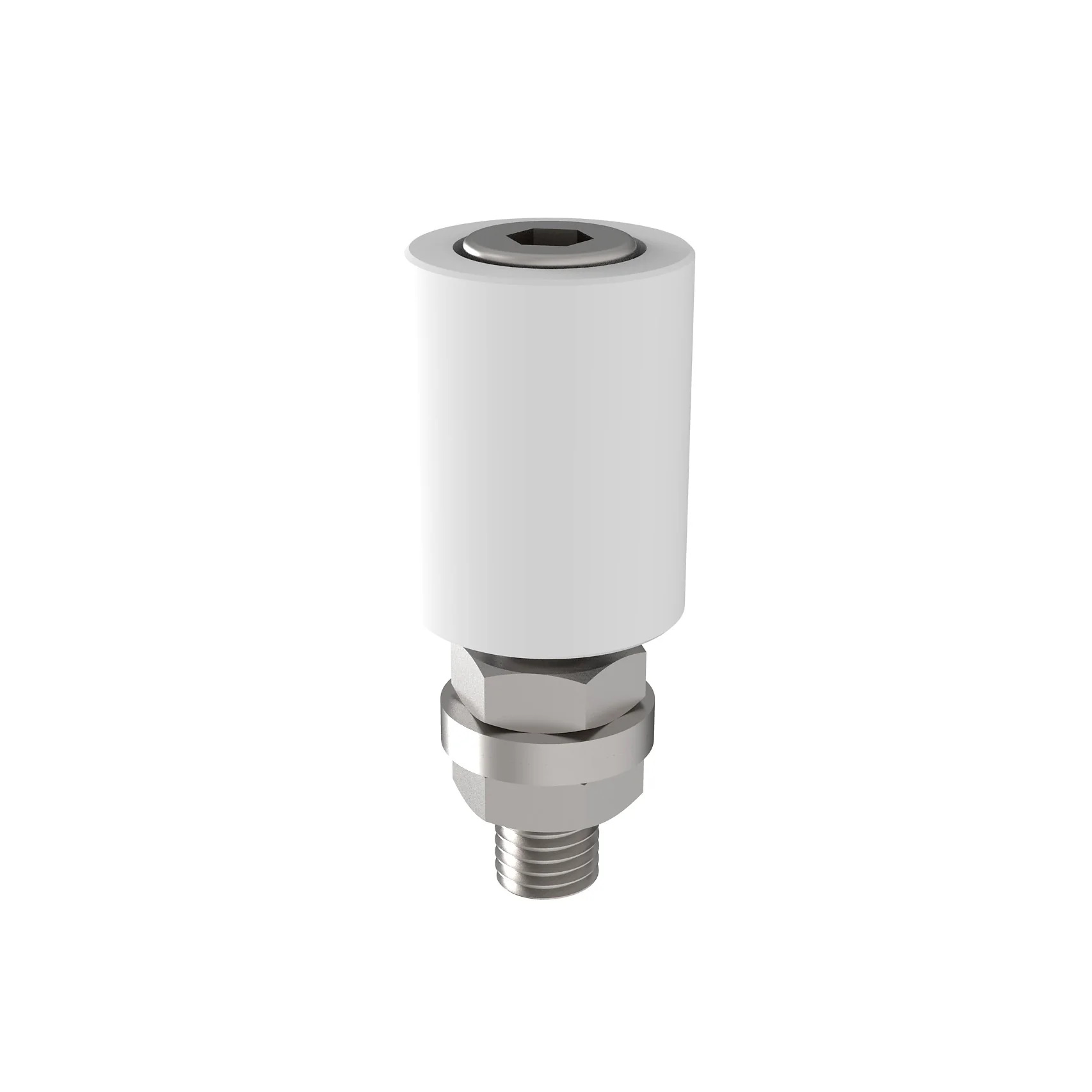 Rolka prowadząca nylonowa, INOX, D22mm