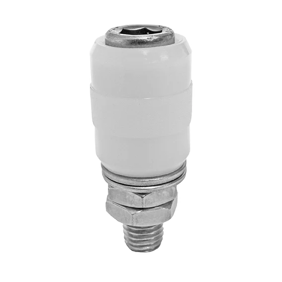 Rolka prowadząca nylonowa, INOX, D32mm, white - Image 2