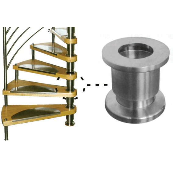 Segment schodu AISI304, D139mm, V110-165mm