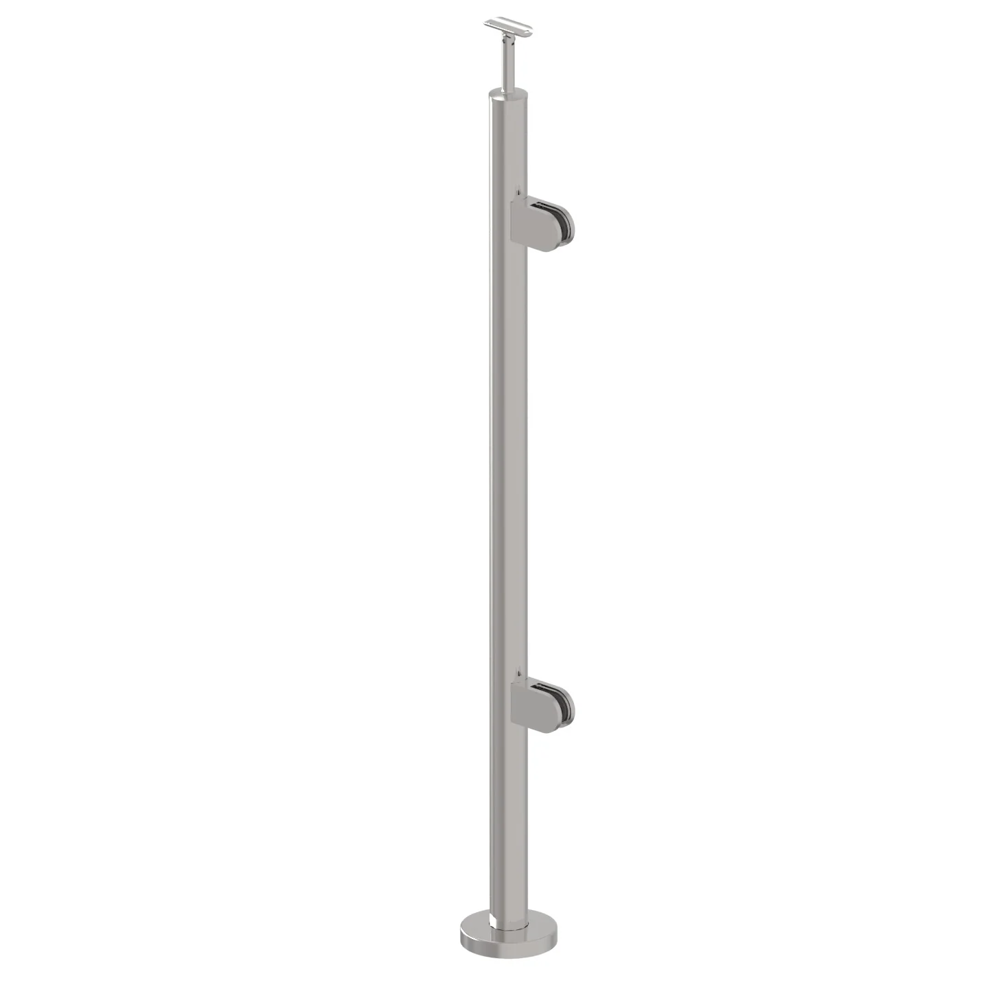 Słupek nierdzewny D42,4 - 2xSzkło h=100cm