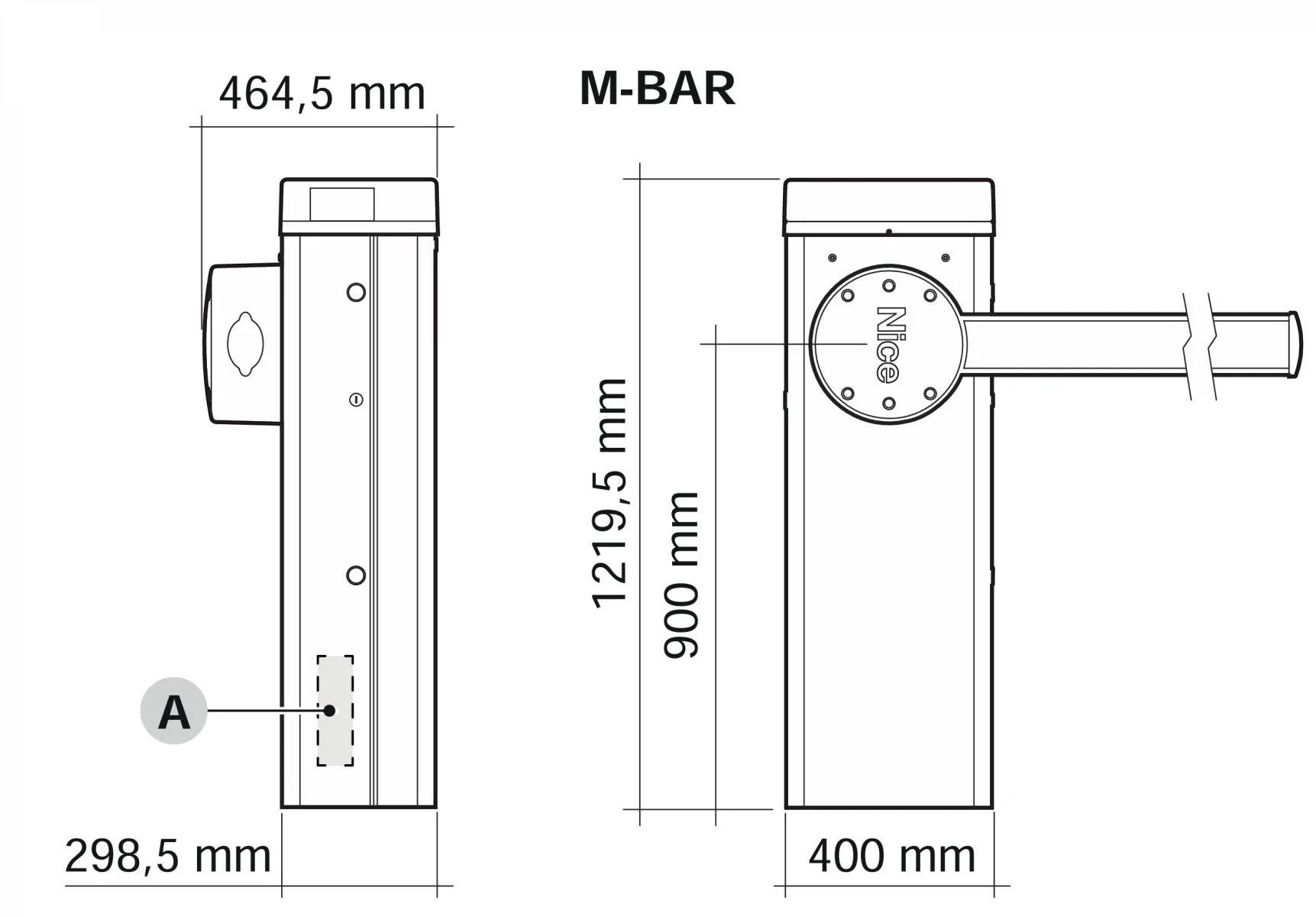 Szlaban z elektroniką 24V, do 5m - Image 2
