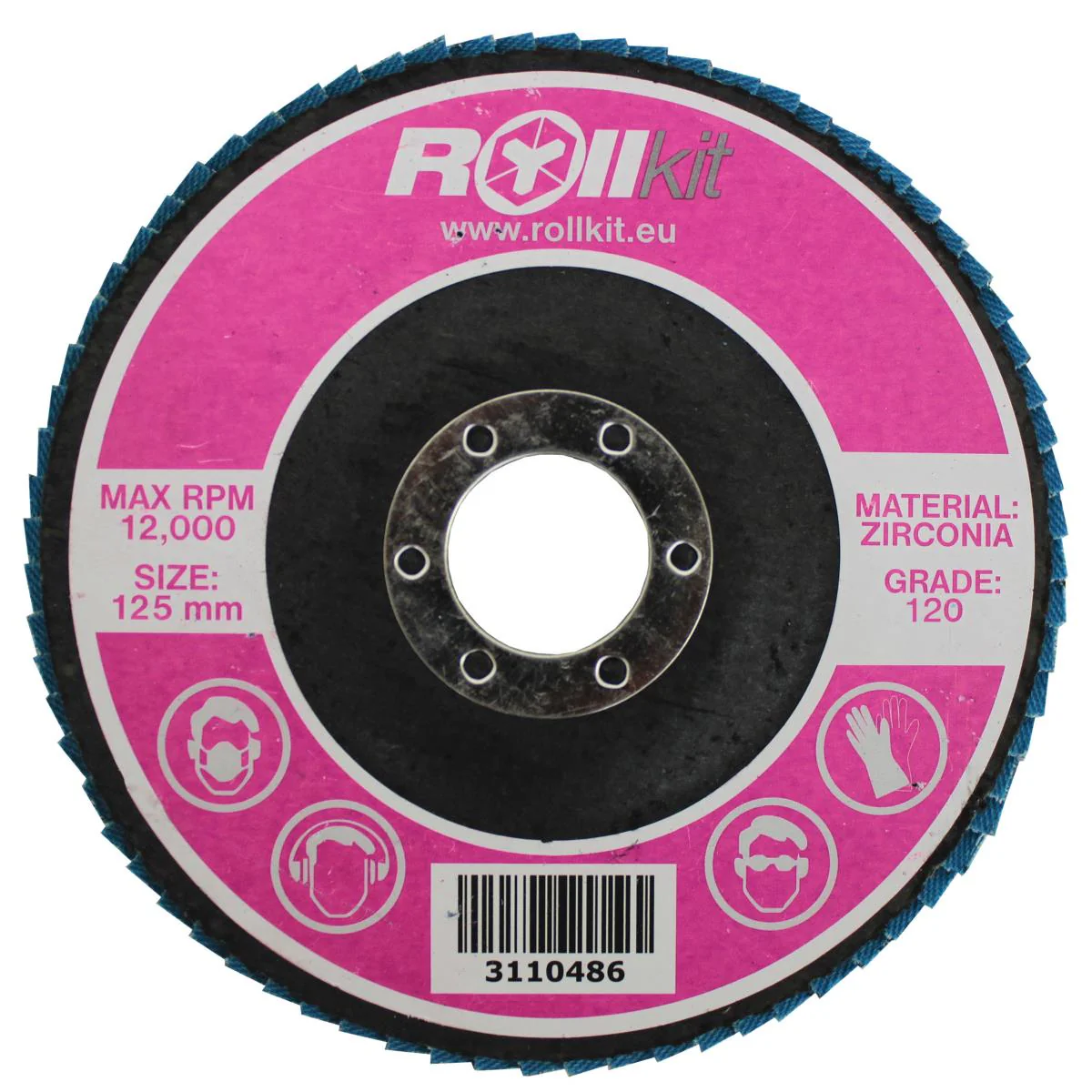 Tarcza listkowa do stali nierdzewnej, D125, d22,2, t7,25 mm, P120