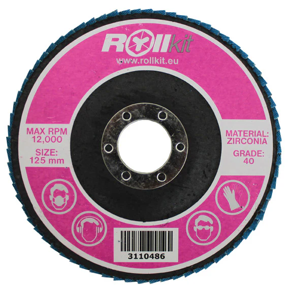 Tarcza listkowa do stali nierdzewnej, D125, d22,2, t7,25 mm, P40