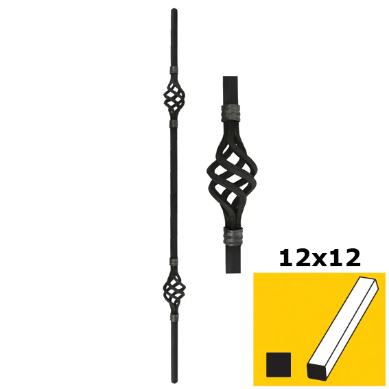 Tralka zdobniona h900, b58, 12x12mm