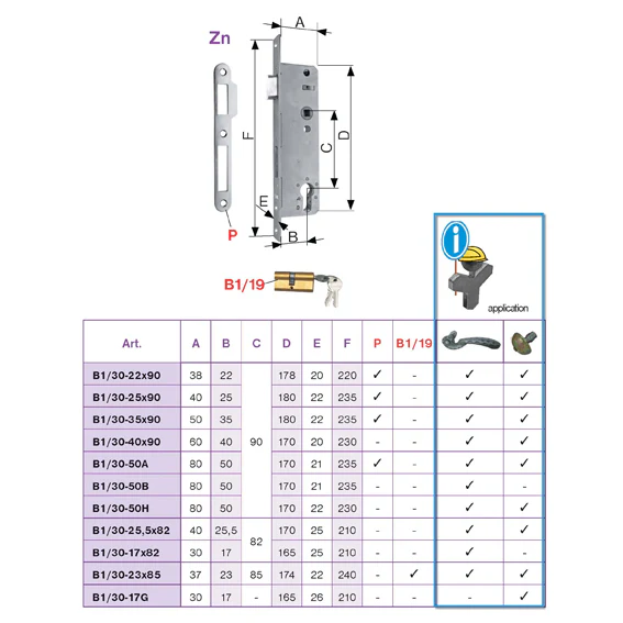 Zamek 40x40mm - Image 3
