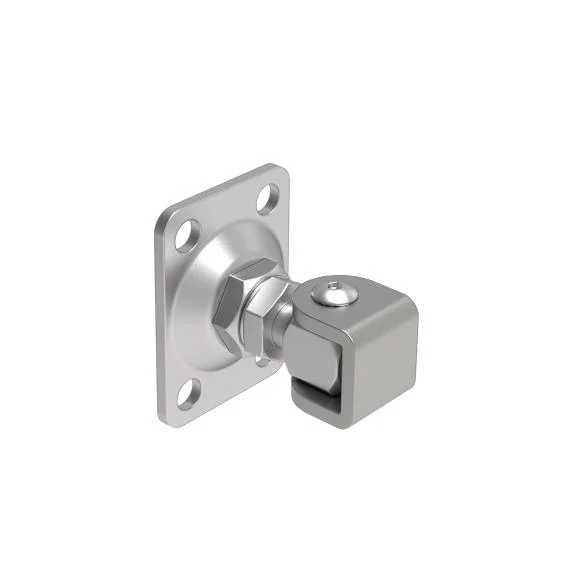 Zawias regulowany z płytką, AISI 304 M12, 55x75mm